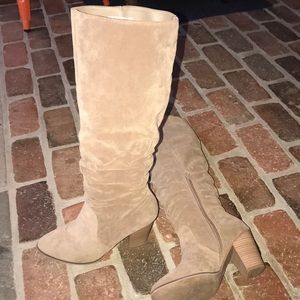 Light tan tall boots